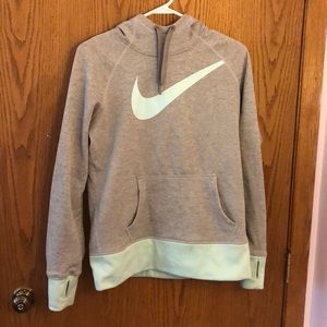 Nike sweatshirt aqua and light gray